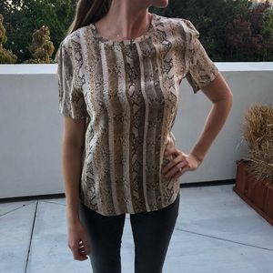 Snakeskin print blouse